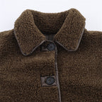 Clara Mode Women’s Reversible Teddy Coat – Double-Sided Casual Jacket with Button Front – Apparel & Accessories > Clothing > Outerwear > Coats & Jackets für Damen (Jas)