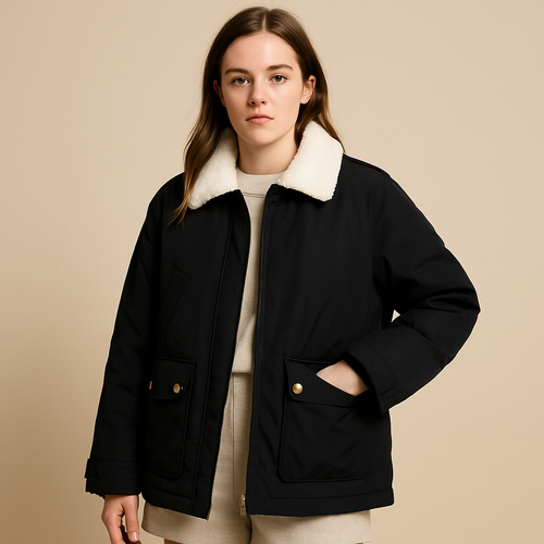 Women’s Cotton-Padded Jacket – Loose, Warm and Casual