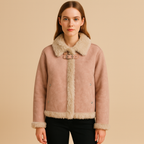 Clara Mode Women’s Retro Faux Suede Shearling Coat – American-Style Lamb Wool Jacket – Apparel & Accessories > Clothing > Outerwear > Coats & Jackets für Damen (Jas)
