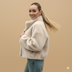Clara Mode Women’s Faux Fur Zip Jacket – Soft Plush Design with Cozy Winter Warmth – Apparel & Accessories > Clothing > Outerwear > Coats & Jackets für Damen (Jas)
