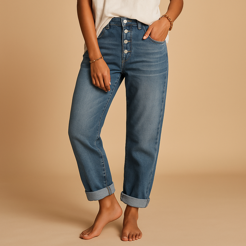 Sienna | Højtaljede Loose Fit Jeans – Afslappet Hverdags Pasform